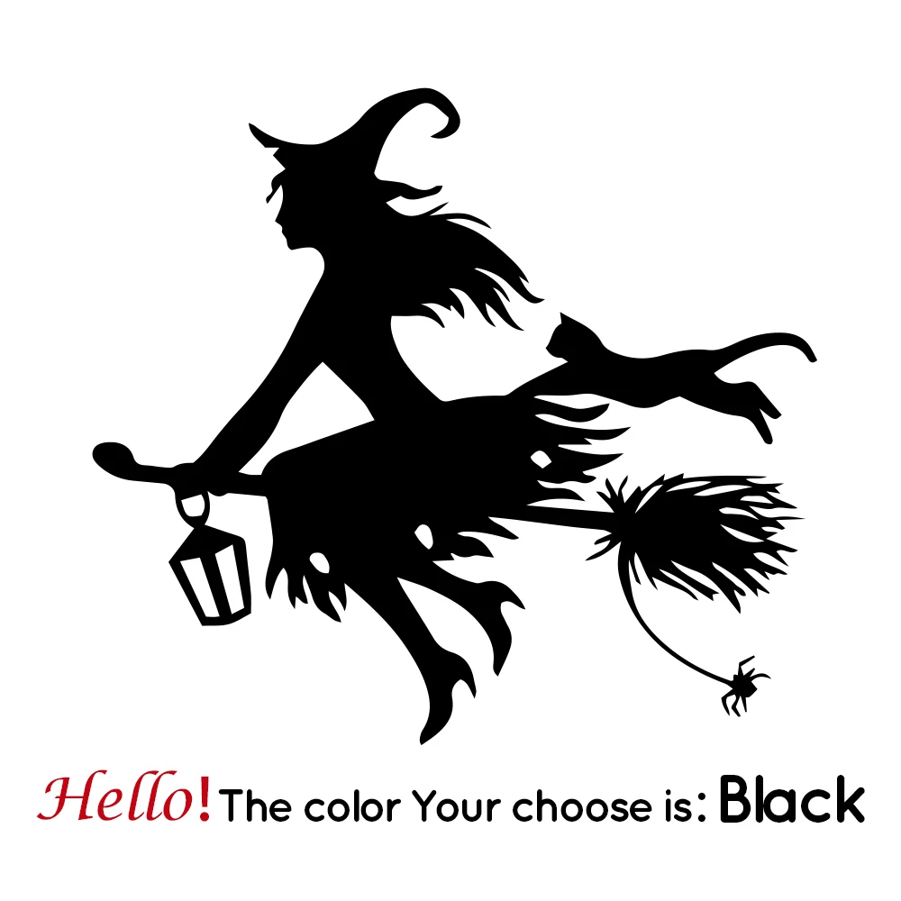 Car Accessories Nz - Car Sticker Personality Witch Vinyl Sticker