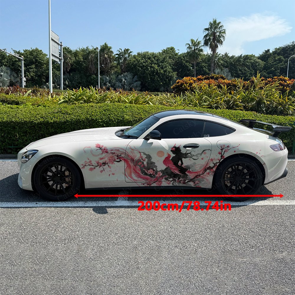2pcs Flower Phoenix Silhouette - Car Accessories Phoenix ulasan dan harga