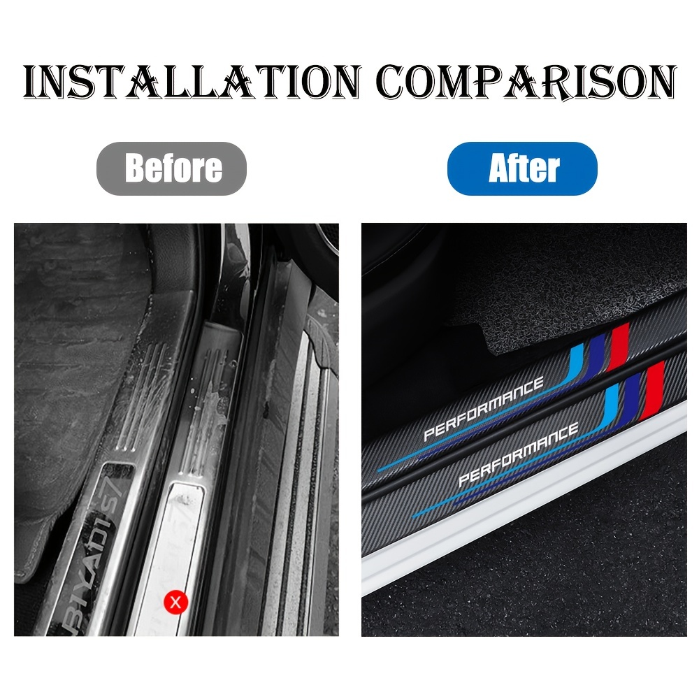 4pcs Carbon Fiber Sill Plate S - Car Accessories Nz ulasan dan harga