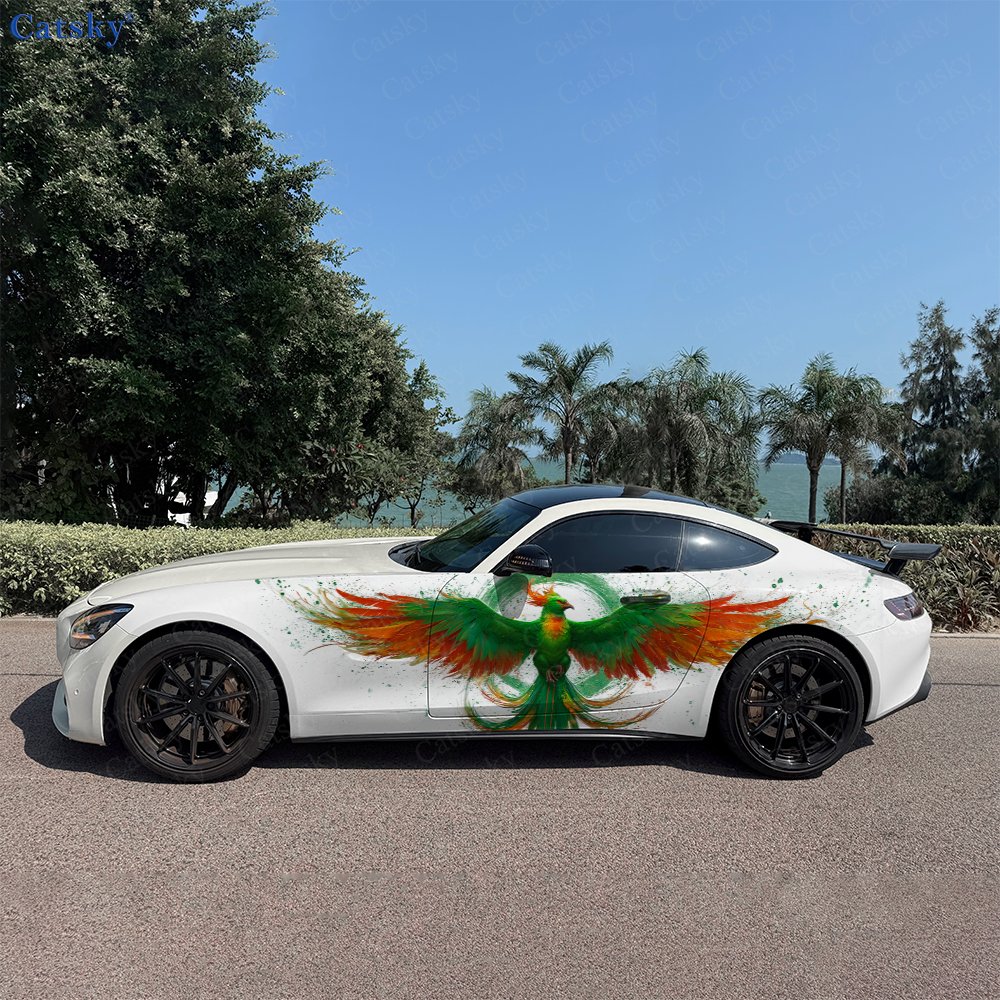 2pcs Green & Orange Feathered  - Car Accessories Phoenix ulasan dan harga