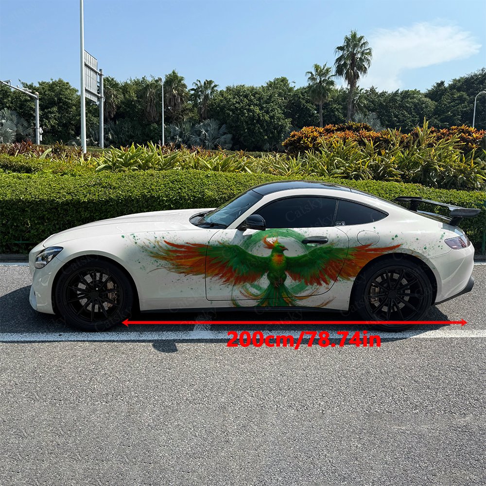 2pcs Green & Orange Feathered  - Car Accessories Phoenix ulasan dan harga
