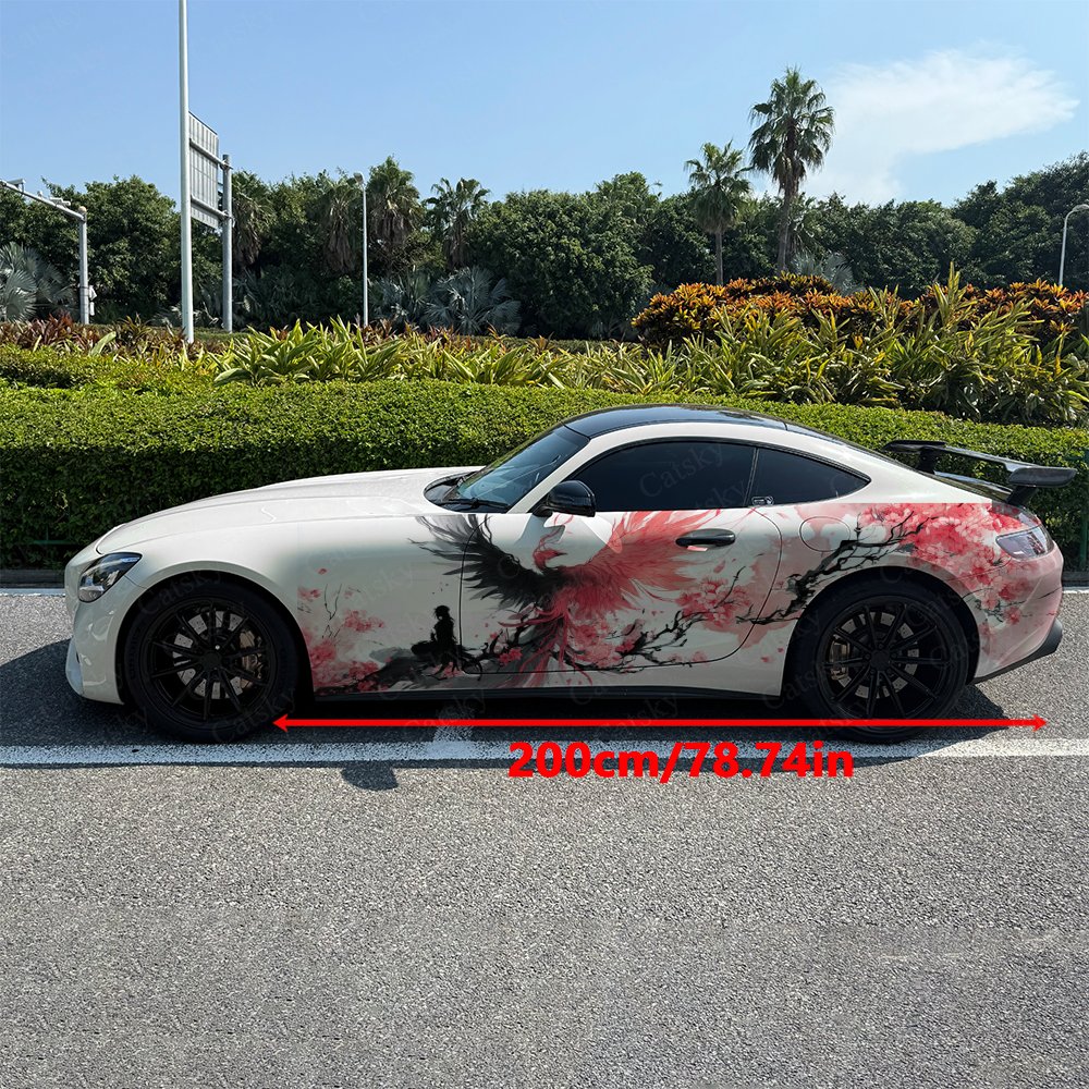 2pcs Red Plum Resting Phoenix  - Car Accessories Phoenix ulasan dan harga