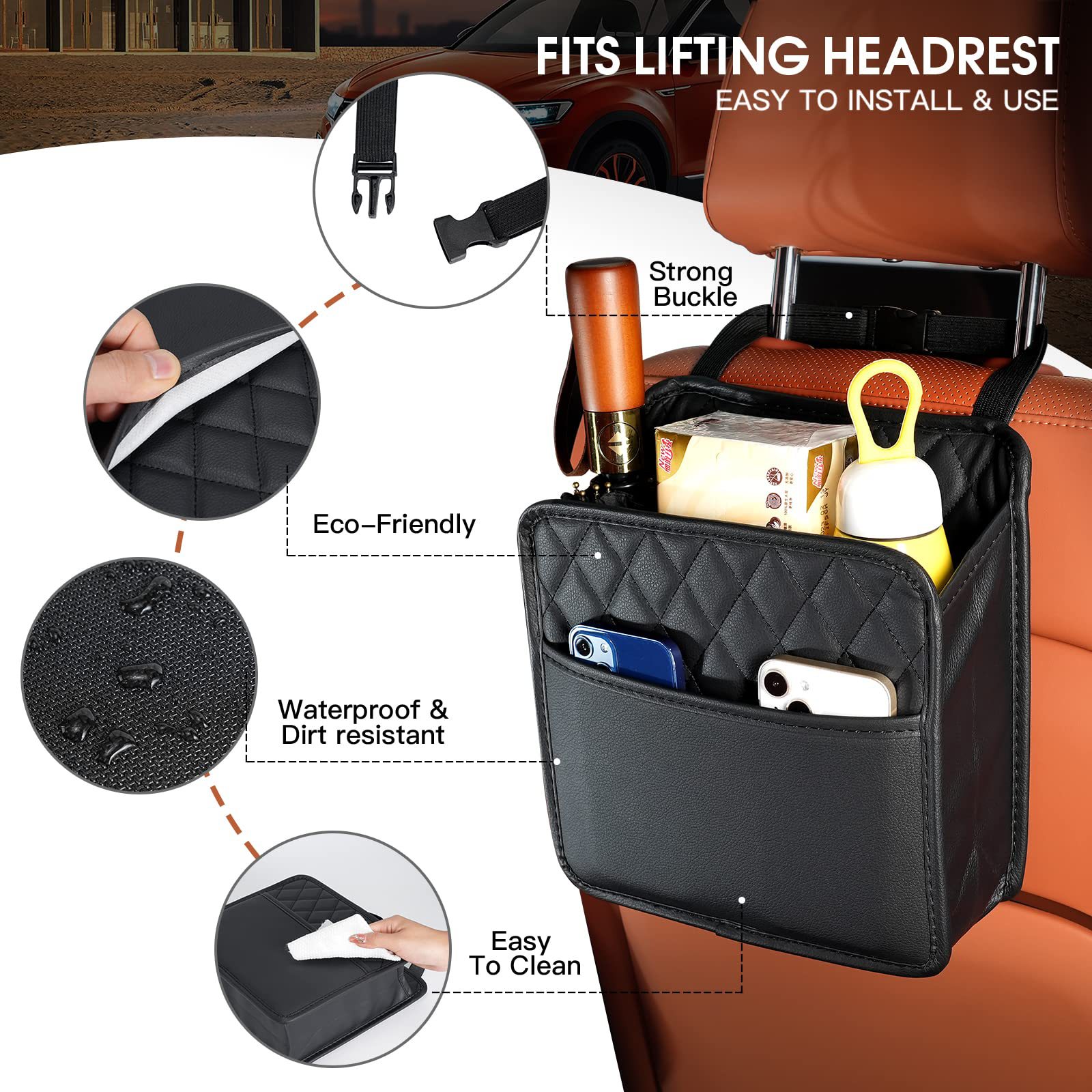 Hanging Storage Pocket Automot - Car Accessories Hanging ulasan dan harga