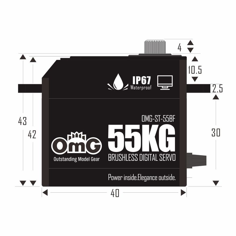 Omg 50kg Servo Motor Omg-St-55 - Car Accessories Omg ulasan dan harga
