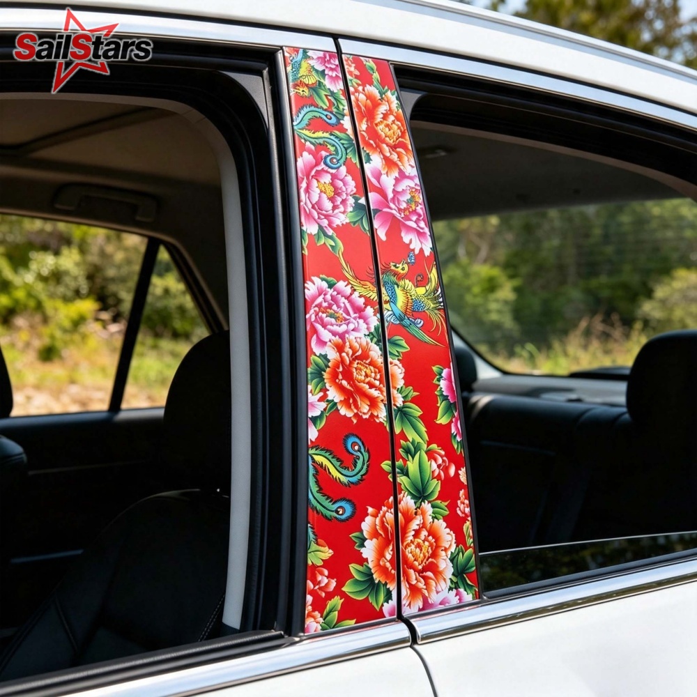 Phoenix‌ Flower Pattern Decals - Car Accessories Phoenix ulasan dan harga