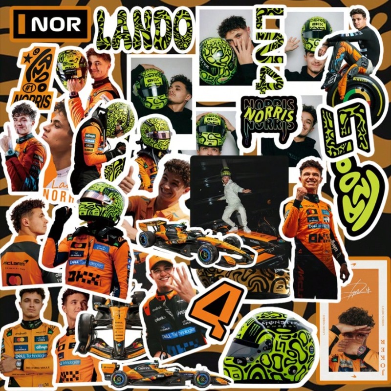 59PCS Lando Norris racing-them - Car Accessories Nz ulasan dan harga