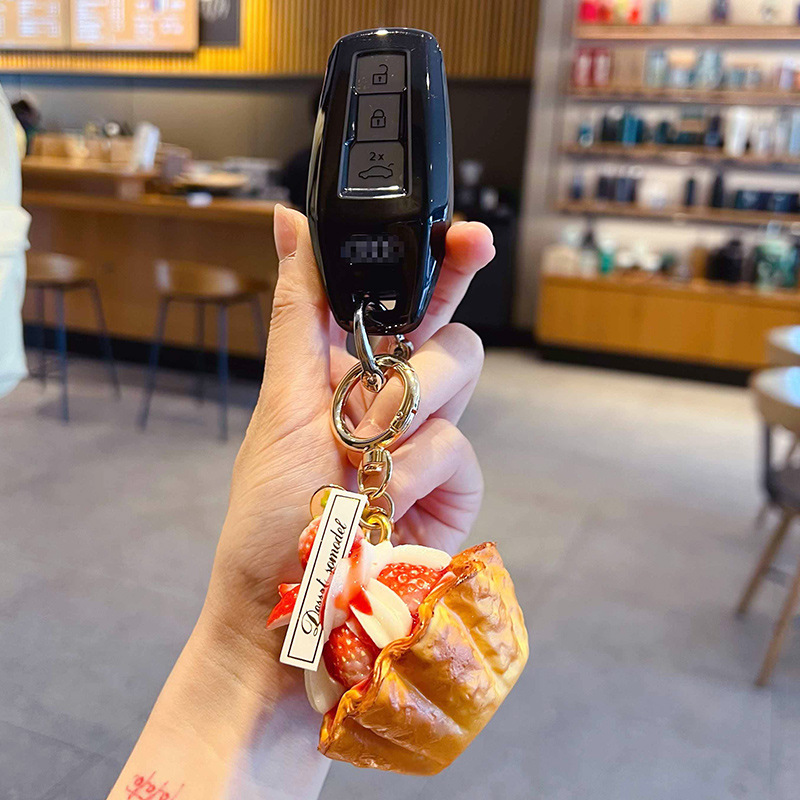 Creative PU Strawberry Egg Tar - Car Accessories For Winter ulasan dan harga