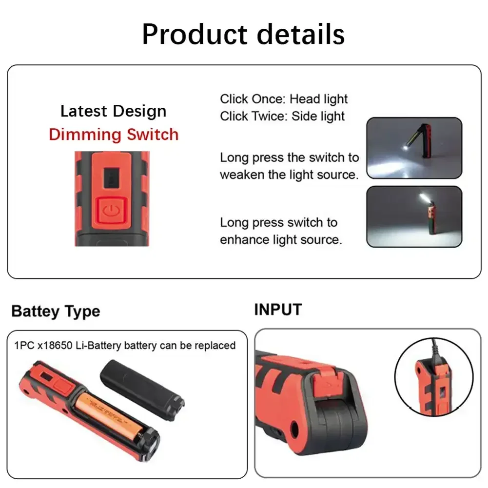 Dimmable COB LED Work Light US - Car Accessories Hanging ulasan dan harga