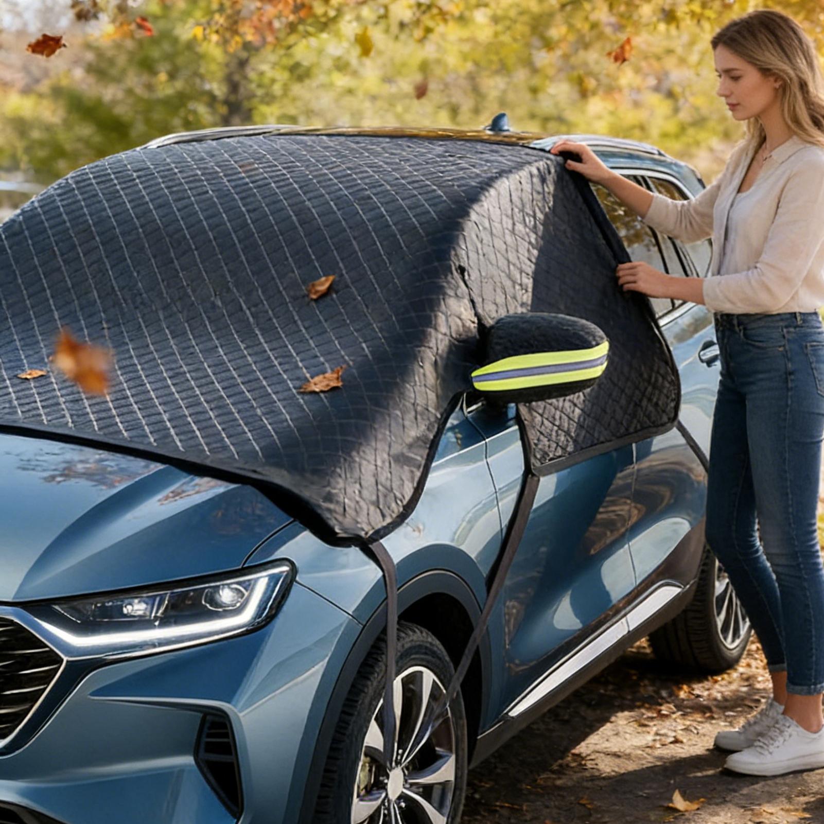 Car Anti-Frost Snow Cover with - Car Accessories For Winter ulasan dan harga