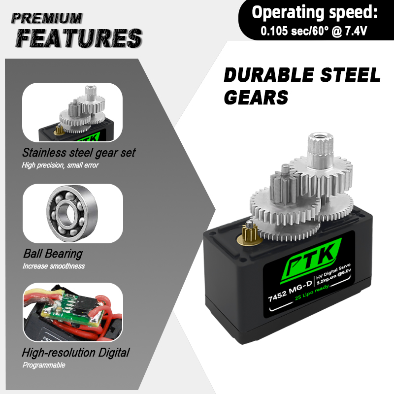 PTK 7452 MG-D 9g Digital Servo - D.A.D Car Accessories ulasan dan harga
