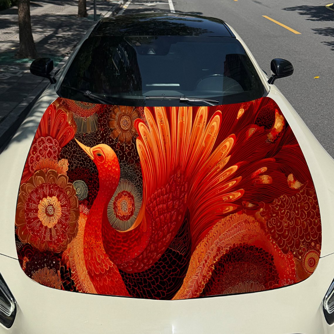 Cool Red Phoenix Car Hood Stic - Car Accessories Phoenix ulasan dan harga