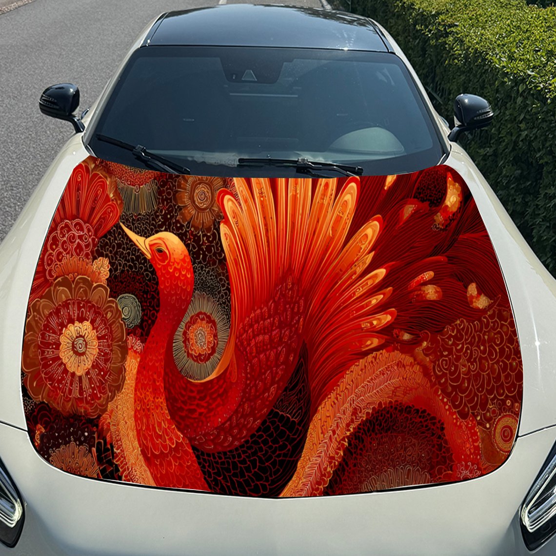 Cool Red Phoenix Car Hood Stic - Car Accessories Phoenix ulasan dan harga