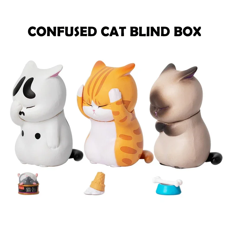 Thinking Cat Blind Box Cute An - Car Accessories Girly ulasan dan harga